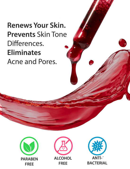 Aha & Bha Revitalizing & Skin Tone Equalizing Red Exfoliating Skin Serum | 30 ml.